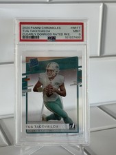 2020 Panini Clearly Donruss Rated Rookie Tua Tagovailoa #RR-TT (RC) Psa 9