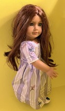 American Girl Felicity Merriman Doll Traveling Gown Shoes Green Eyes Retired 18