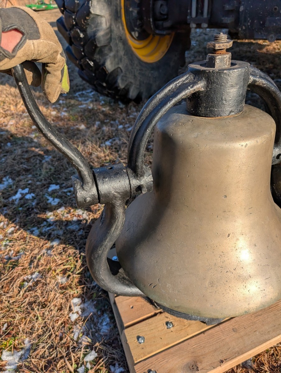 bell様 Antique Brass 17.25 inch Steam Engine Locomotive Bell 234.5 lbs