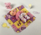Barbie Happy Family Krissy Vintage 90s 1999 Baby Figure Blanket Mattel Toy Lot