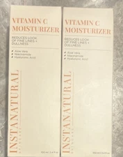 NIB Two Boxes- InstaNatural Vitamin C Facial Moisturizer 3.4 Oz Each  Exp 10/25