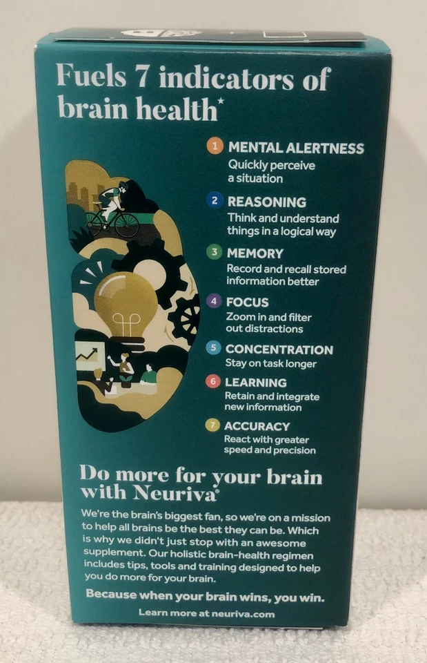 🎁 Suplemento Neuriva Ultra Salud Cerebral AUTÉNTICO Nootrópico 60 Cápsulas GENUINO Foto 3 de 4