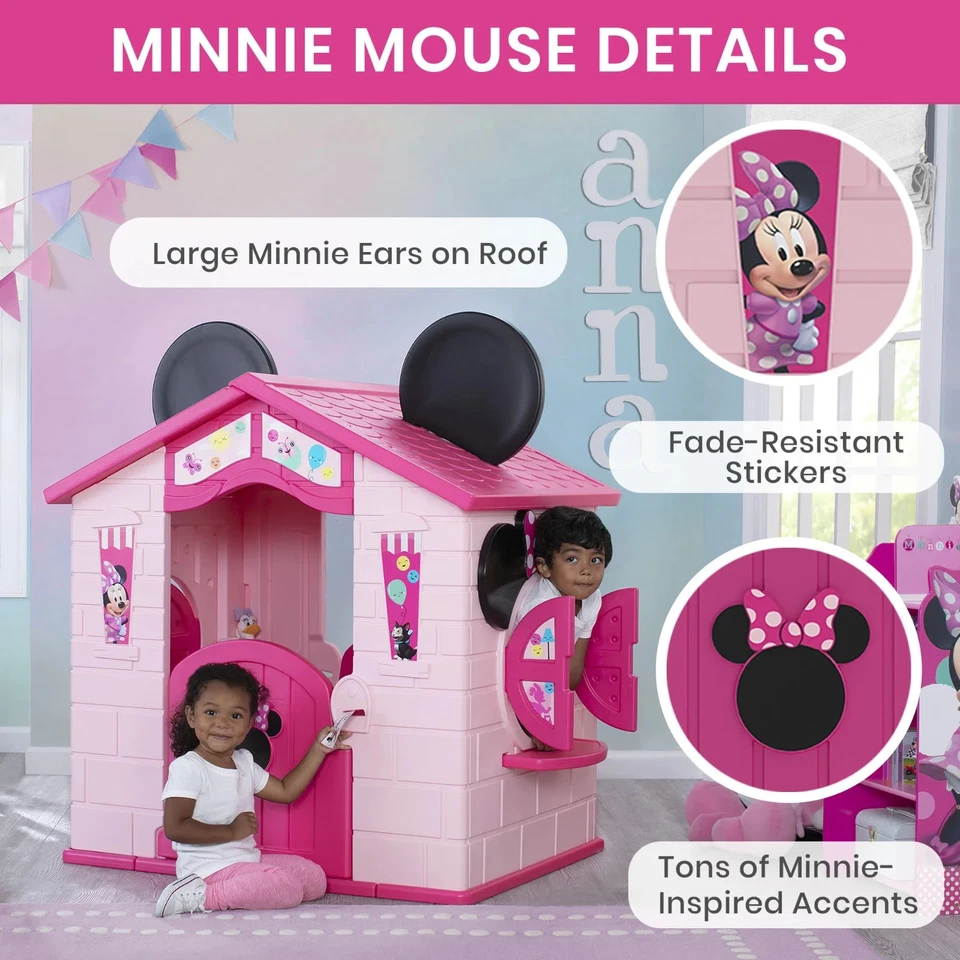 Disney Minnie Mouse Plástico Interior,Exterior Casa de Juegos con Fácil Montaje Foto 3 de 4