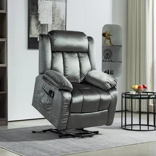 Power Lift Recliner Chair with Massage, Electric Lift Chair, Gray