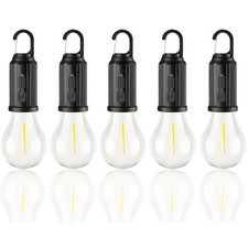 5x LED Portable Camping Tent Lamp Emergency Hiking Outdoor Light Lantern Bulb