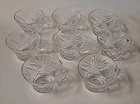 Set Of 8 Vintage Anchor Hocking Star Of David Glass Punch Bowl Cups