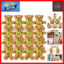 Cute Teddy Bears Plush Toy with Bow Tie - 16 Pack, 10 Inch