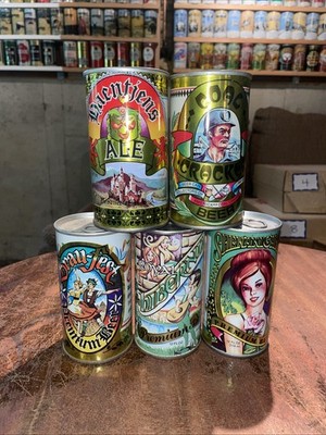 5 Different Yuengling / Rick Haentjens Beer Cans (Complete Set) (Empty)