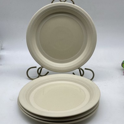 Set of 4 Hornsea Concept 8 1/2'' Salad Plates Beige Matte and Glossy