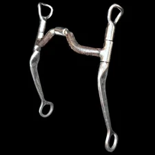 Vtg Myler USA Stainless Flat Shank Bit Sweet Iron Low Barrel Port MB 33 Level 3