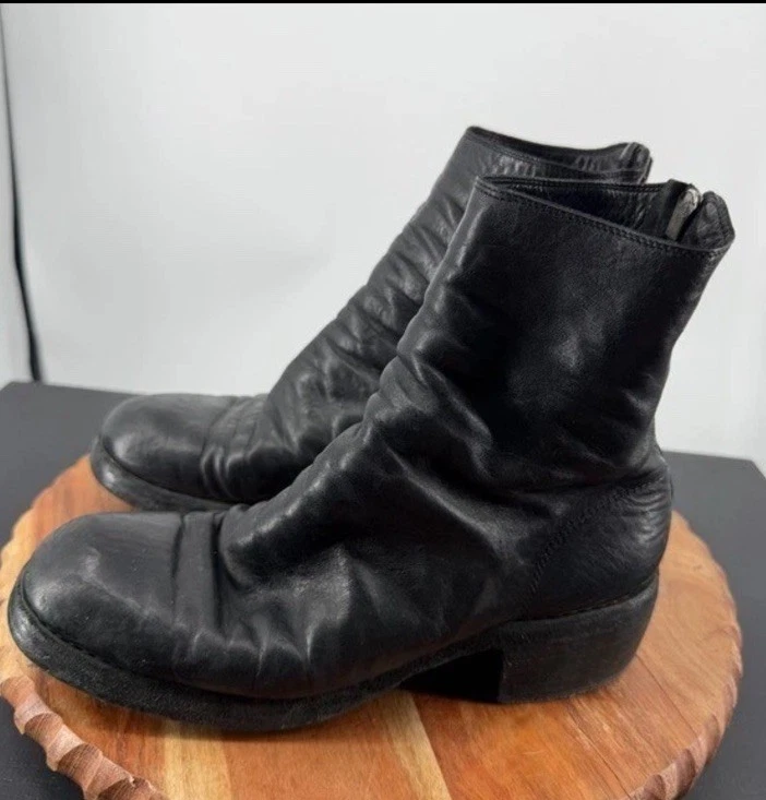 BOTAS GUIDI ICÓNICAS DE CUERO CON CREMALLERA TRASERA talla 38 US 8 negras Foto 3 de 4