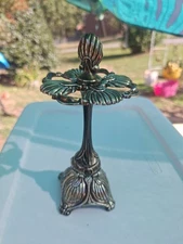 Hollywood Regency Style Bathroom Toothbrush Holder Silver Vintage Antique