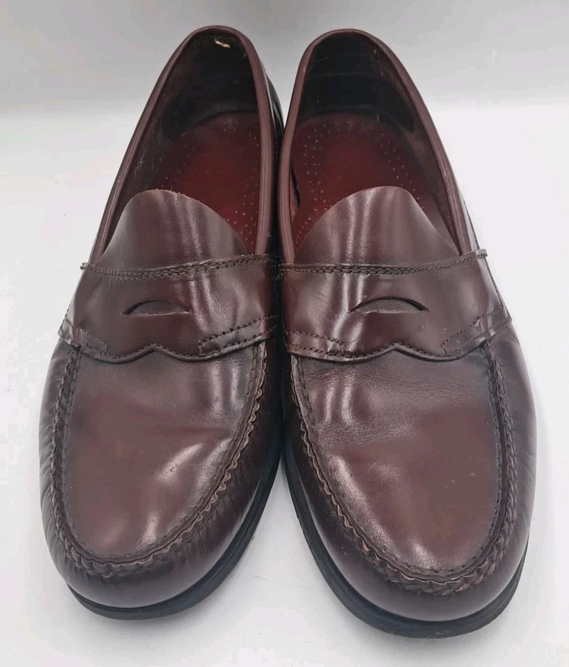Mocasines Dexter Penny De colección Para Hombre 10.5 Cuero Marrón Sangre de Buey Sin Cordones Hechos en EE. UU. Foto 2 de 4