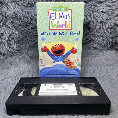 Elmos World Wake Up With Elmo VHS Tape 2002 Sesame Street Preschool Learning Fun