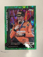 2025 Topps Chrome F1 #138 Oscar Piastri Grand Prix Green Raywave Refractor /99