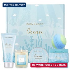 Gifts for Women, Bath and Body Womens Gift Sets with 5 Pcs Ocean Scented Spa Gif