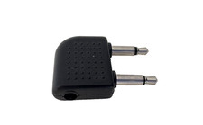 Airline Travel Headphones with Jack Audio 3.5mm Adapter Convert Preowned 