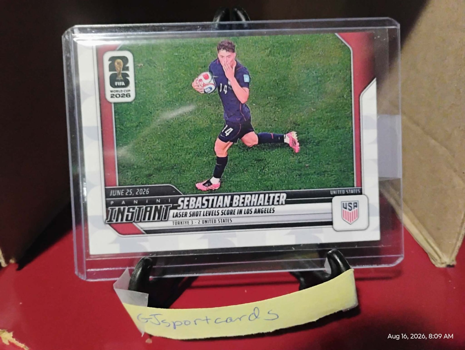 2026 Panini Instant FIFA World Cup 137 Sebastian Berhalter USA PR:161 Ships ASAP view 1