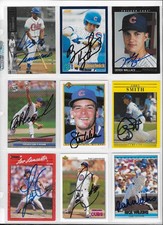1989-1994 CHICAGO    CUBS      9   CARD   AUTOGRAPHED   LOT