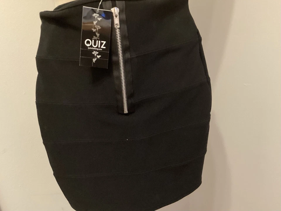 New With Tags Size 10 Little Black Skirt From Quiz - Image 4 of 4