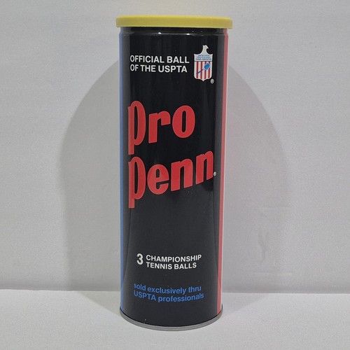 Vintage Pro Penn USPTA Tennis Balls Regular Yellow Professional Unopened *NEW - Picture 2 of 6
