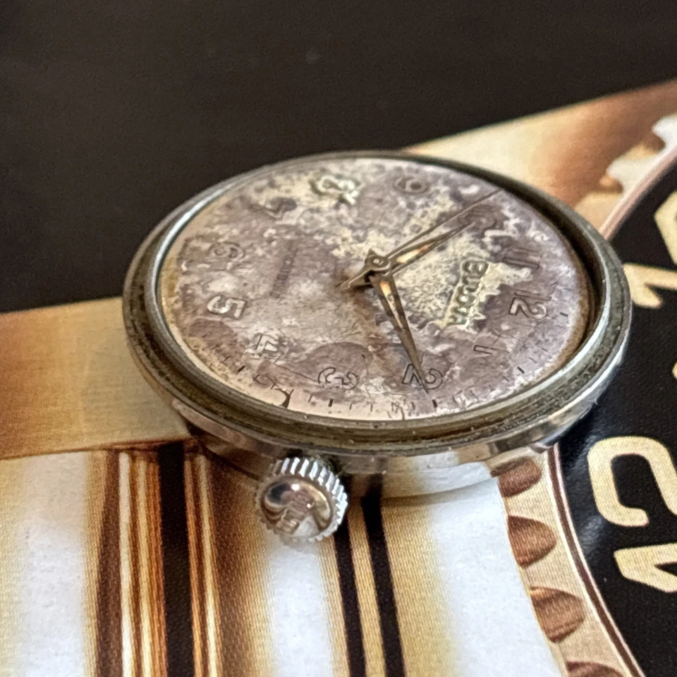 PATINA Vintage 1960’s Hombre’s BULOVA M2, Movimiento de Correr Cuerda Automática y Estuche Foto 4 de 4