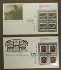 Canada 1989-1997 lot of 10 Canadian Art Masterpieces plate block large-size FDC