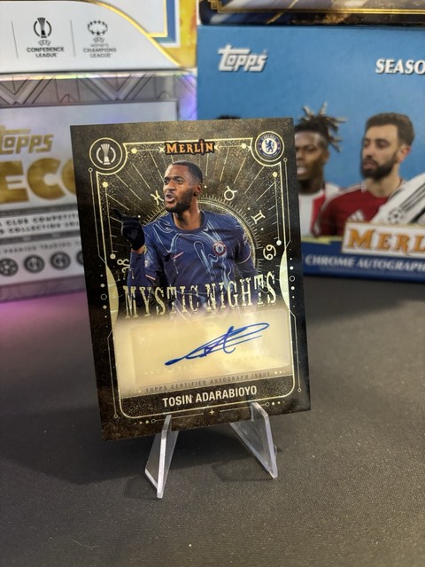 Tosin Adarabioyo Auto 1/1 (One Of One) Mystic Night, Chelsea, Merlin 24/25 Topps