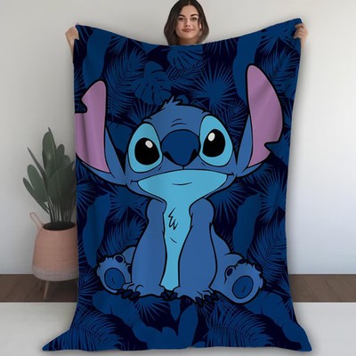 Personalized Name Stitch N Lilo Fleece Blanket Gift For Friends#5