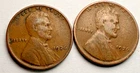 1926-P Lincoln Wheat 1c x 2 ~ Very Fine? ~ Full Wheat Lines ~Bargain! ~ A36
