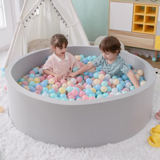 Foam Ball Pit, 47.2"X 13.8" Large Ball Pits for Toddlers, Soft round Kiddie Baby