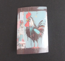 Rooster Colorful Abstract Art Sticker 2.38" x 1.58" AM 