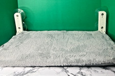 Cordless Cat Window Perch Hammock Seat Suction Cup Bed Shelf Gray Plush Fur