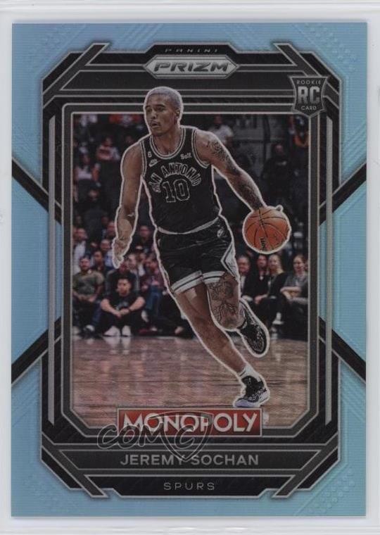 2022 Panini Prizm Monopoly Light Blue 168/199 Jeremy Sochan #80 Rookie RC 0rj8