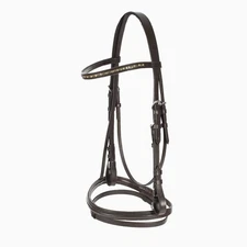 Weston Padded Leather Snaffle Bridle with Flash Noseband and Web Reins | Engl...