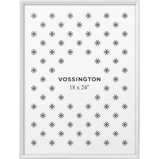 18x24 White Picture Frame – Beveled Modern Design – Wall Mount Photo or Art Disp