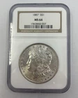 1887 S - United States - Silver Morgan Dollar $1 - NGC MS 64