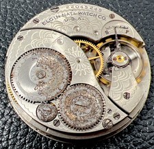 1920 Elgin 12s 7j Grade 303 Model 3 Pocket Watch Movement Parts or Repair