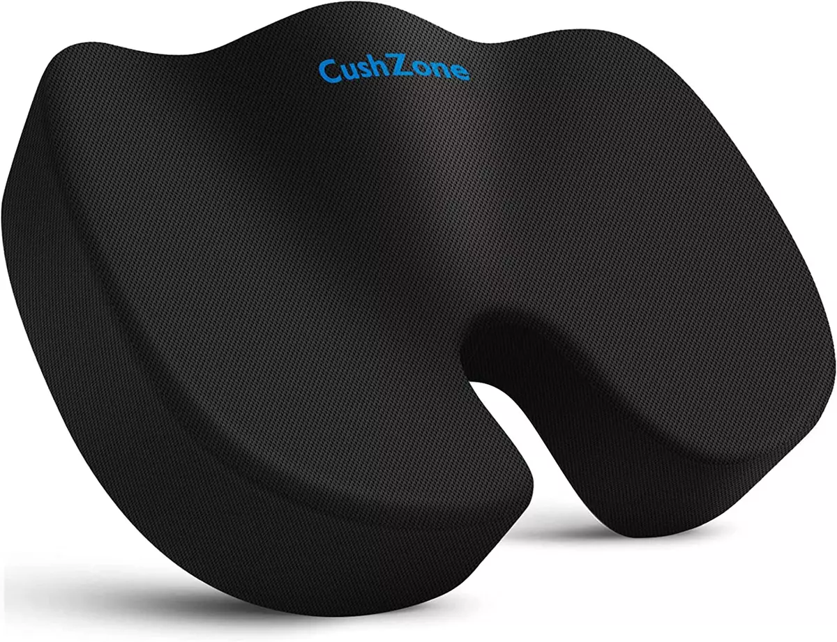 Office Chair Car Seat Cushions Memory Foam Coccyx for Tailbone Pain Relief  Black