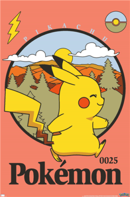 ポケモンポスター POKEMON - PIKACHU OUTDOOR ADVENTURE POSTER - 22x34 24371 | eBay