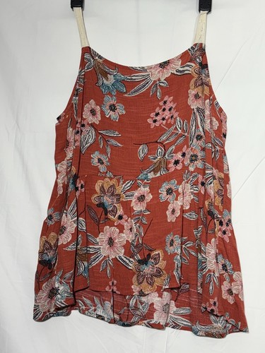 Maurices Women’s Rusted Rose Floral Lace Crochet Sleeveless Top Size Large NWT - Picture 6 of 6