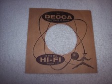 EARLY BROWN DECCA RECORDS 7 INCH 45 RPM ORIGINAL SLEEVE ONLY NO SPLITS 489