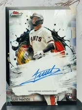 2024 Topps Finest Luis Matos Rookie Auto Oil Drop Refractor FA-LM Sharp Centered