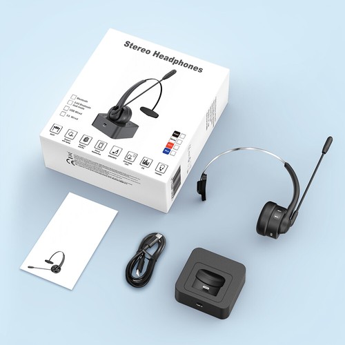 Trucker Auriculares Inalámbricos Bluetooth 5.4 con Micrófono con Cancelación de Ruido para Teléfonos PC - Imagen 17 de 24