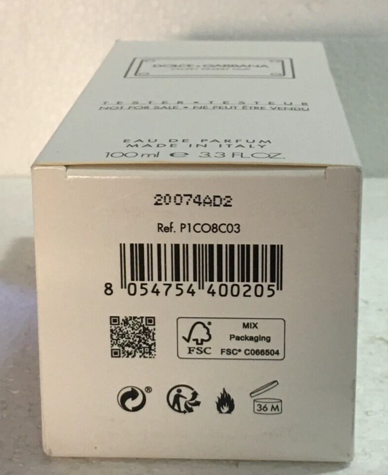 Velvet Desert Oud Dolce&Gabbana Unisex Eau de Parfum 100 ml Nuevo en Fábrica (T) Caja Foto 3 de 4