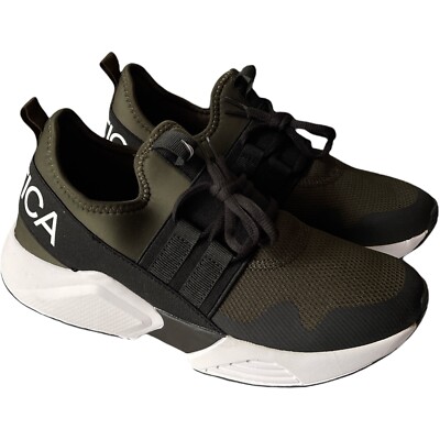 Men’s Mesh sneaker Size 8 NAUTICA NEAVE Olive/Black style EL183-4 s-l400.jpg main image 3