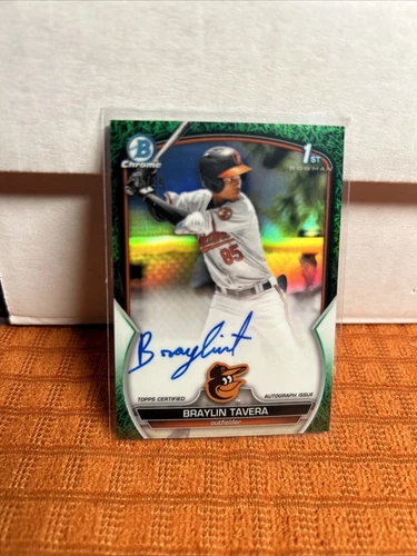 Braylin Tavera 2023 1st Bowman Chrome AUTO GREEN Grass REFRACTOR 26/99 RC