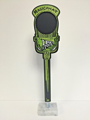 Magic Hat IPA On Tour Tap Handle Chalkboard Microphone Metal 14.5'' Tall New & FS