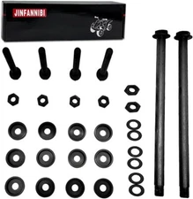 Upper & Lower A-arm Bolts Nuts Washer Dust Cover Caps Kit for Yamaha Banshee 350