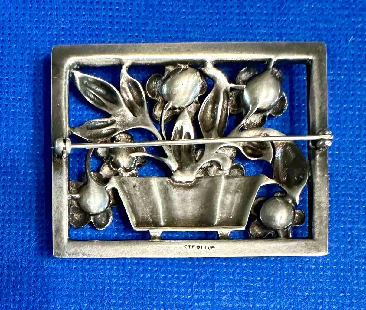 Unique Sterling Silver Rectangular Picture Framed… - image 6